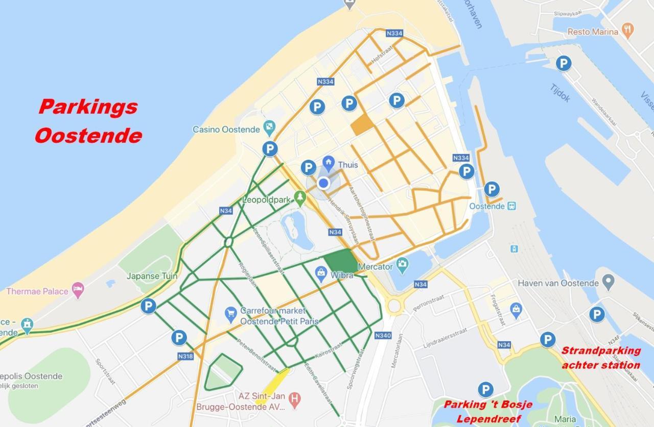 Vakantieappartement Emiel Centrum Oostende Met Garage Kültér fotó