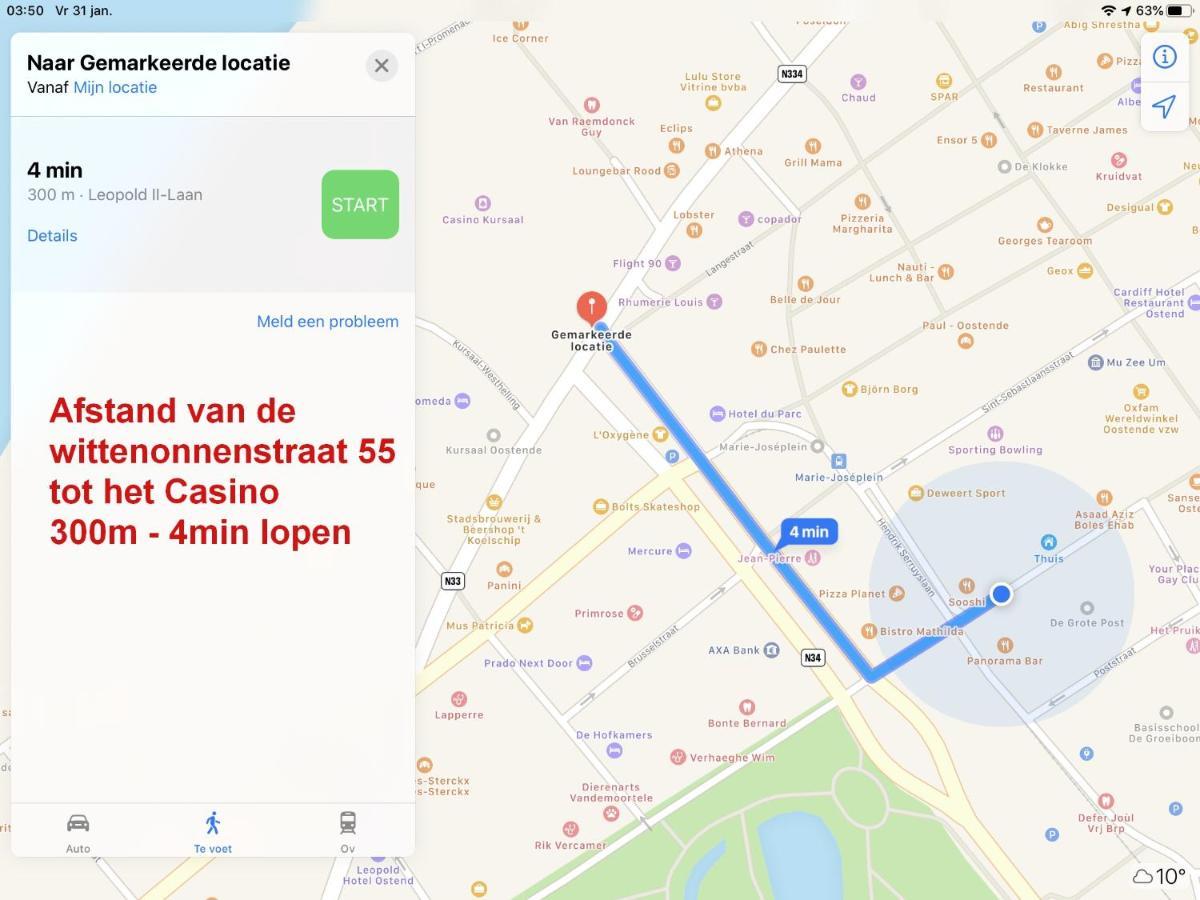 Vakantieappartement Emiel Centrum Oostende Met Garage Kültér fotó